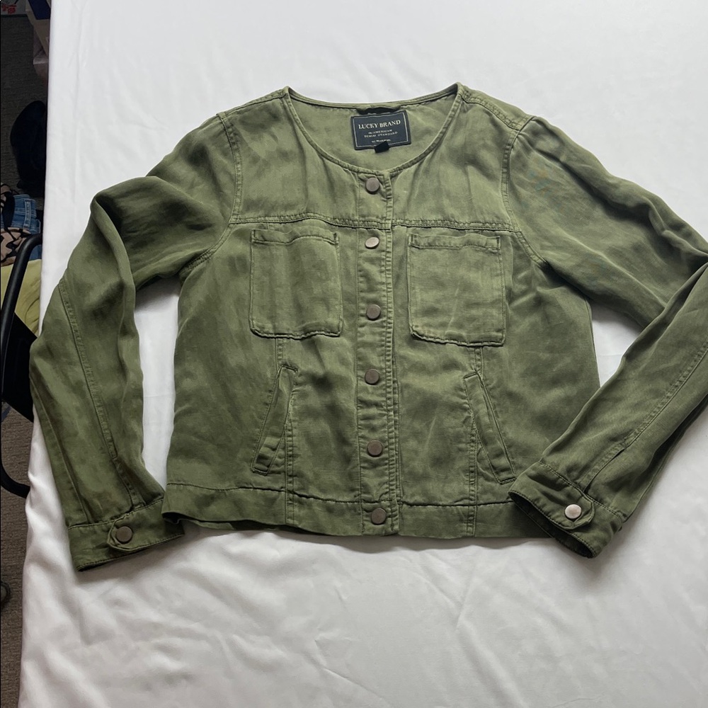 Lucky Brand Olive Green Utility Jacket for Women